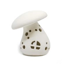 Load image into Gallery viewer, Medium Mushroom Lantern bisque ready to paint fairy house