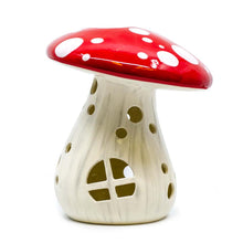 Load image into Gallery viewer, Large Mushroom Lantern bisque ready to paint fairy house
