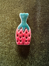 Load image into Gallery viewer, Handmade porcelain strawberry candy pin