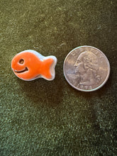 Load image into Gallery viewer, Handmade porcelain goldfish cracker pin