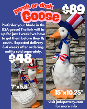 Load image into Gallery viewer, Porch or desk goose Pre - Order Paint at Jade Pottery Pavilion when they fly in!