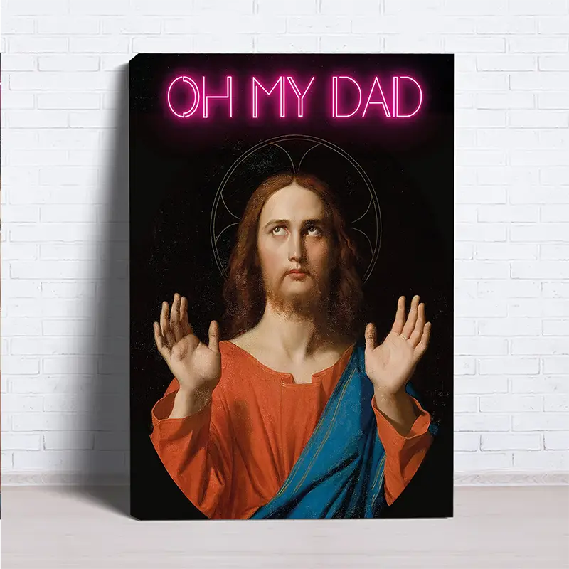 Oh My Dad Canvas Poster 12x16