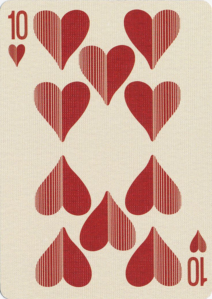 10 of Hearts Canvas Poster 12x18