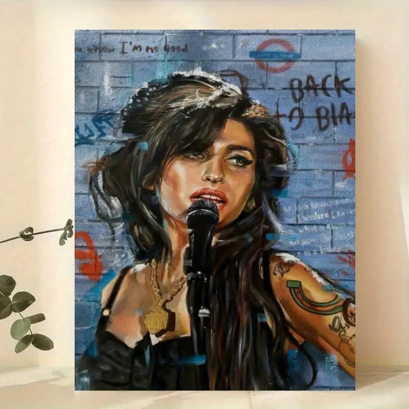 Amy Winehouse Grafiti Canvas Poster 12x16