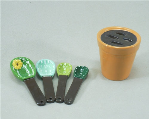 Cactus pot measuring spoons set