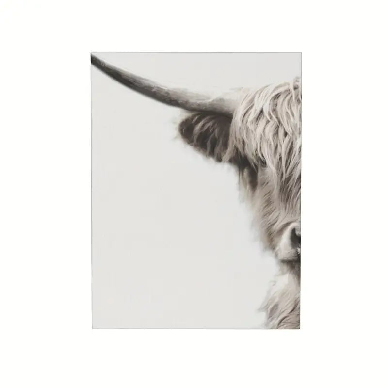 Highland Cow Canvas Poster 12x16