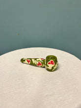 Load image into Gallery viewer, Hand painted Mushroom and Leaf Pipe 420 gift
