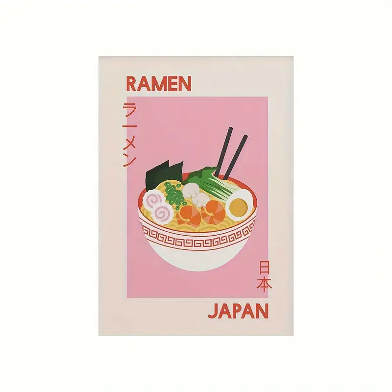 Ramen Graphic Canvas Poster 12x16