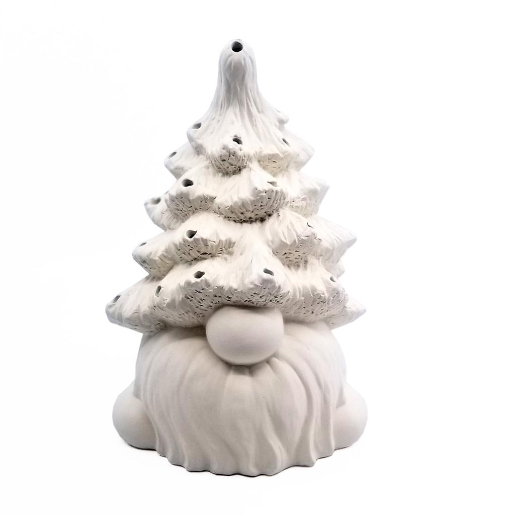 gnome Christmas tree Lantern bisque ready to paint