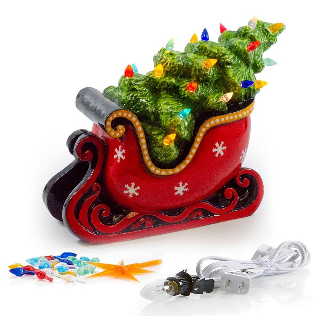 sleigh with tree