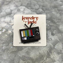 Load image into Gallery viewer, Tv Static Enamel Pin Gift Collectible
