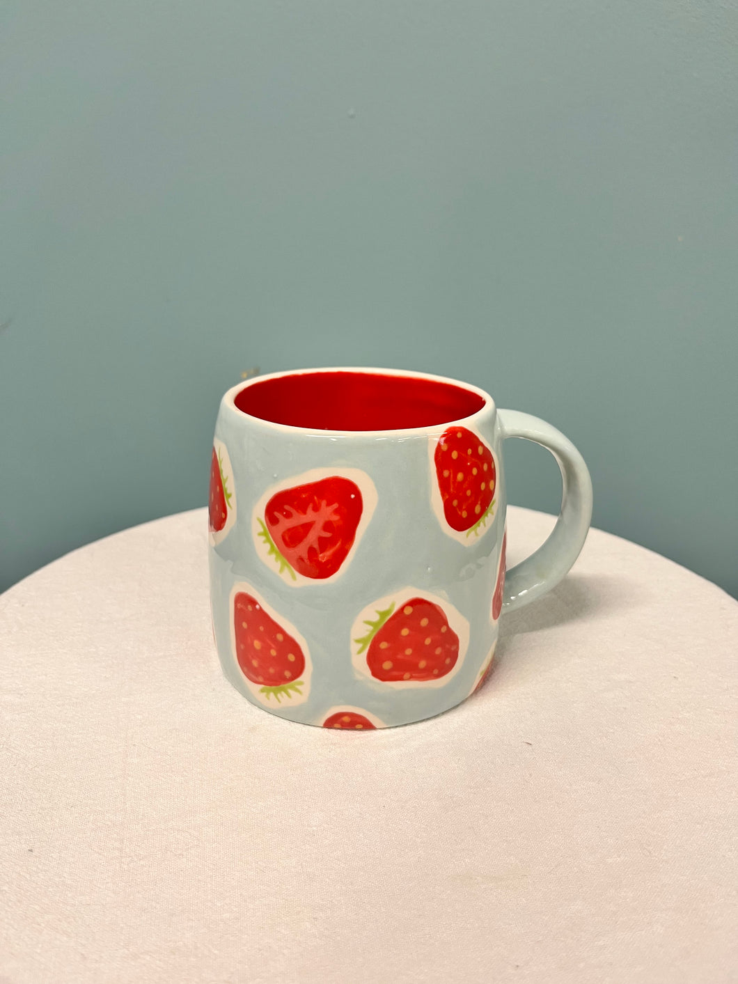 Hand painted Strawberry Mug
