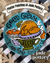 Load image into Gallery viewer, Good Gravy! Thanksgiving Platter class at Jade Pottery Pavilion October 23rd 6pm
