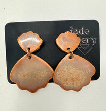 Load image into Gallery viewer, Copper Bloom Porcelain Earrings
