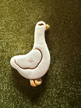 Load image into Gallery viewer, Handmade porcelain silly goose pin
