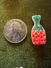 Load image into Gallery viewer, Handmade porcelain strawberry candy pin
