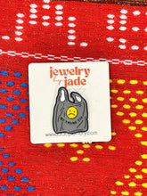 Load image into Gallery viewer, no thank you plastic bag funny enamel pin brooch
