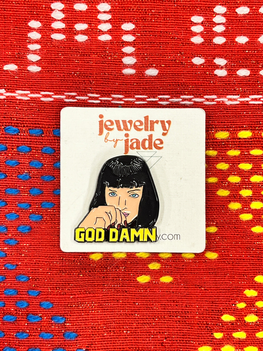 god damn funny enamel pin brooch