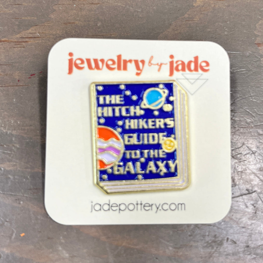 The Hitchhiker's guide to the Galaxy book enamel pin