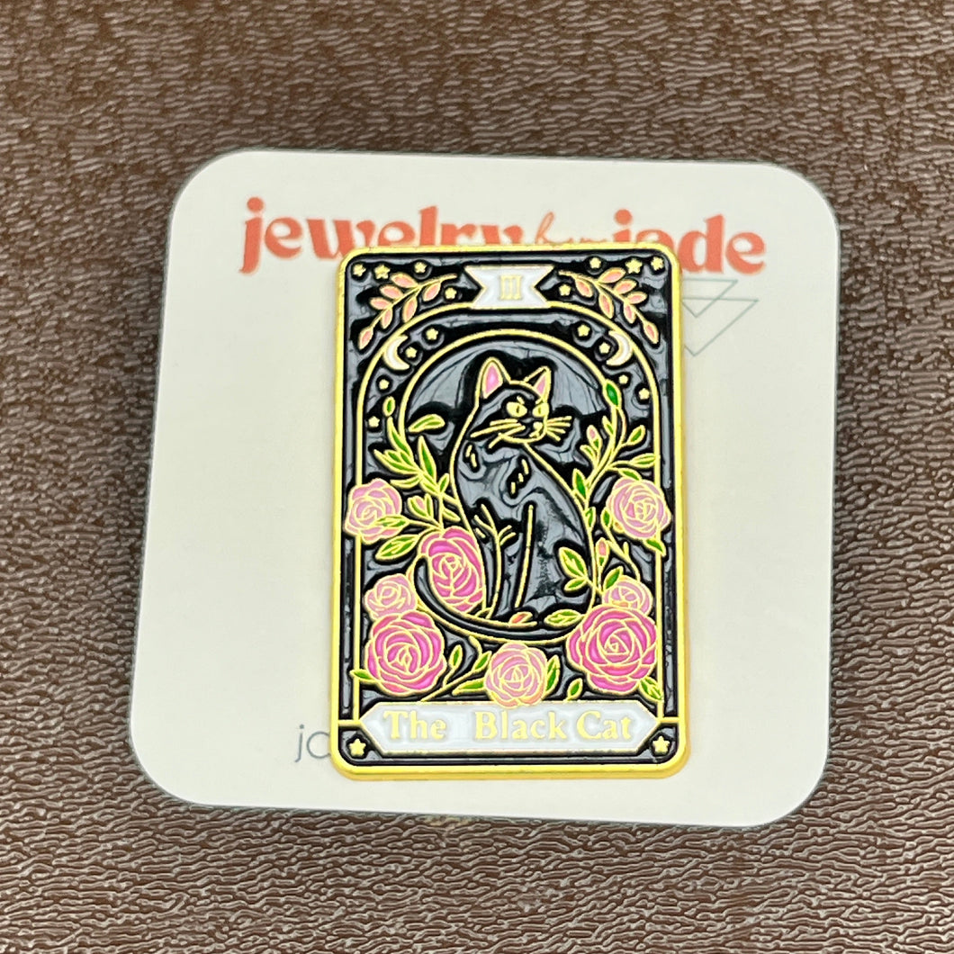 The Black Cat Tarot enamel pin