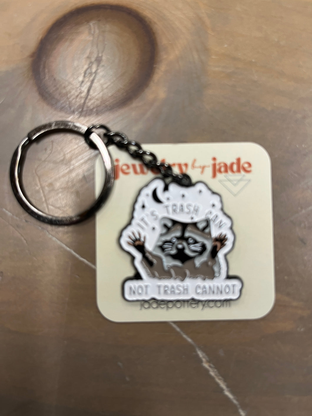 it's trash can not trash cannot enamel pin keychain