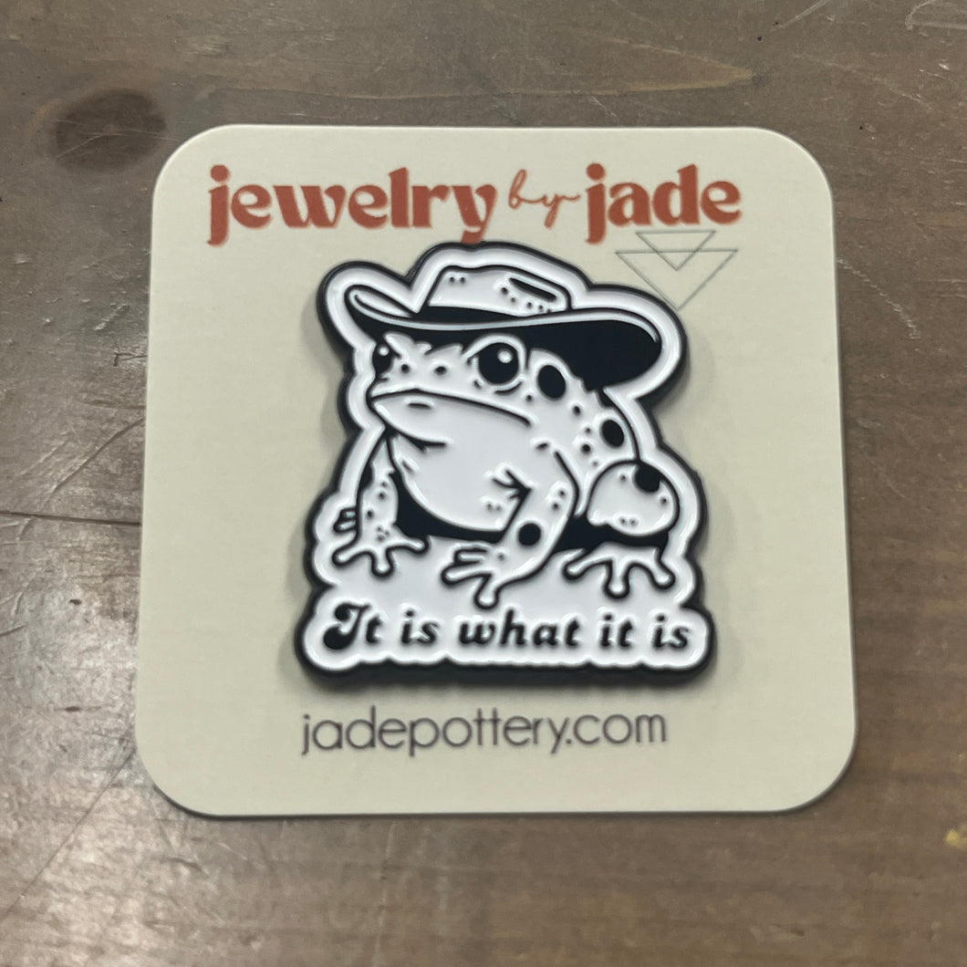 it is what it is frog with a cowboy hat FREE SHIPPING OVER $45