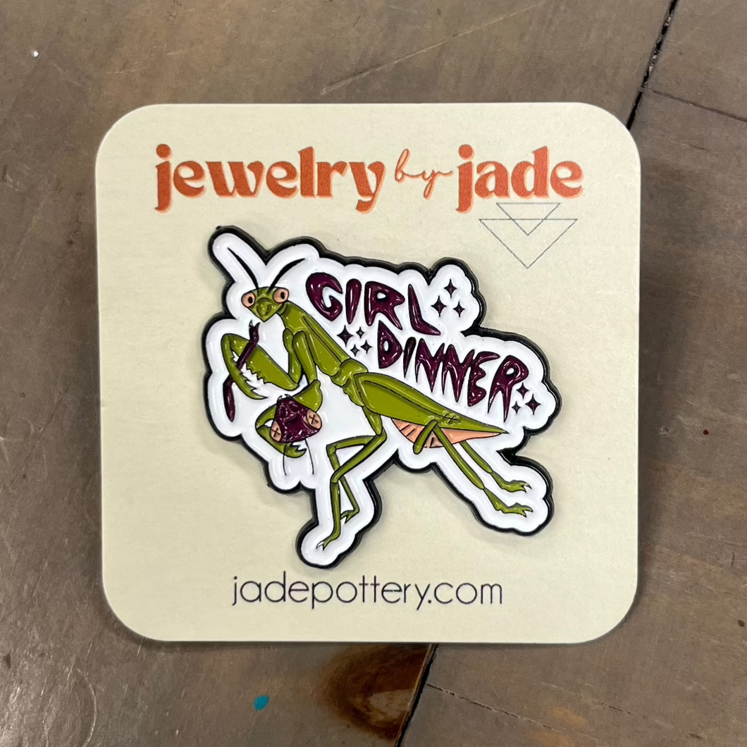 Girl Dinner Enamel Pin