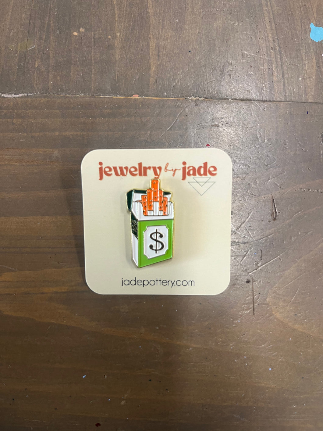 Money Cigarette Pack Enamel Pin