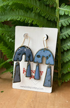 Load image into Gallery viewer, arch and dangle porcelain earrings
