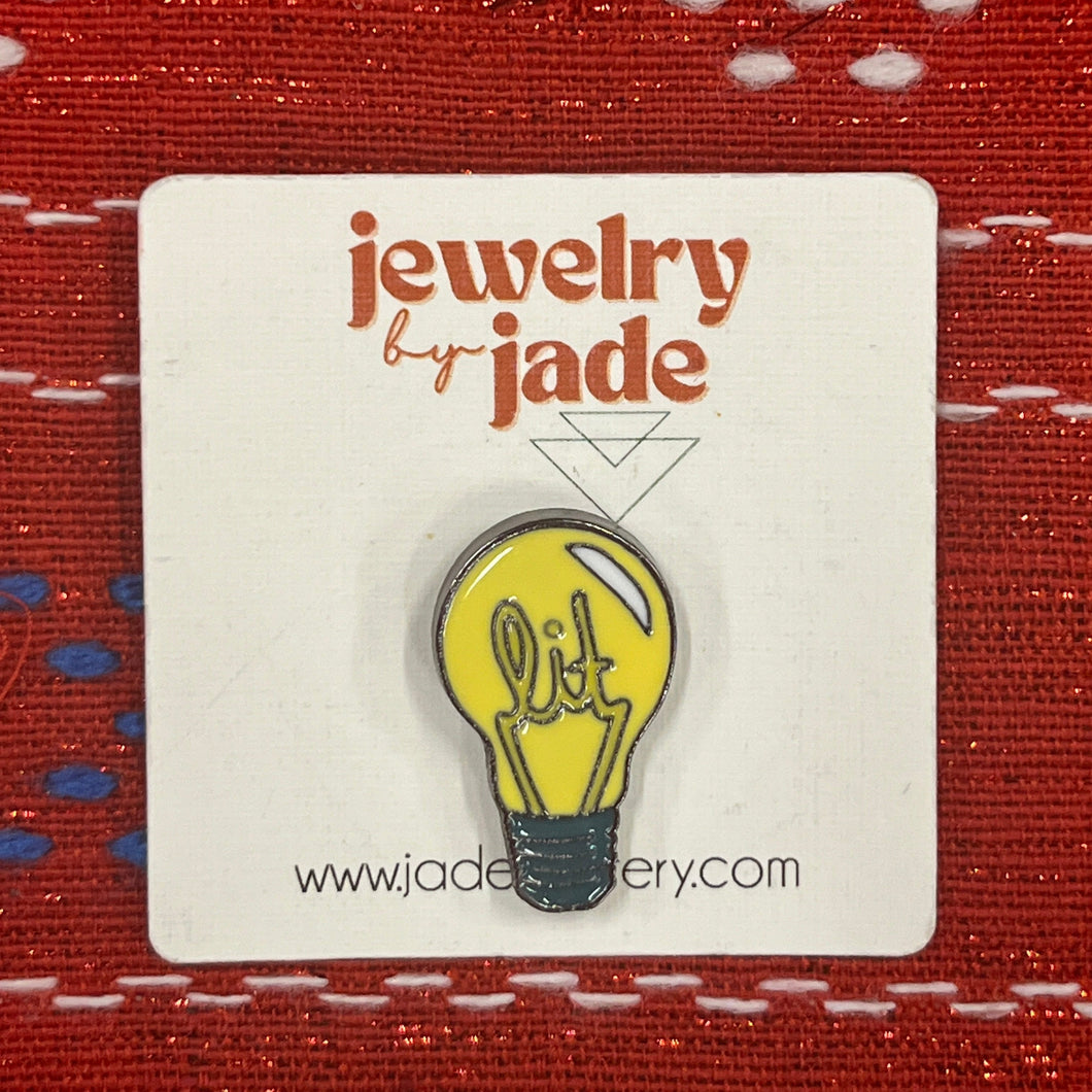 Lit Lightbulb Enamel Pin Gift