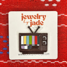 Load image into Gallery viewer, Tv Static Enamel Pin Gift Collectible
