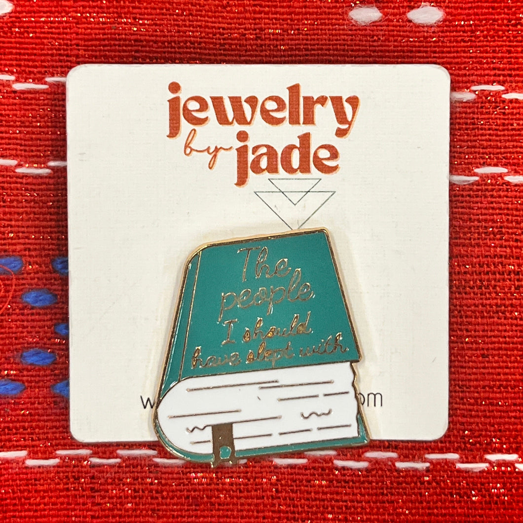 book of people I should have slept with funny enamel pin brooch