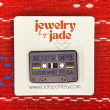 Load image into Gallery viewer, Beastie Boys / the Cure cassette tape mix tape 90&#39;s funny retro style enamel pin
