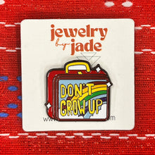 Load image into Gallery viewer, Don&#39;t grow up Lunch box retro 80&#39;s enamel pin rainbow
