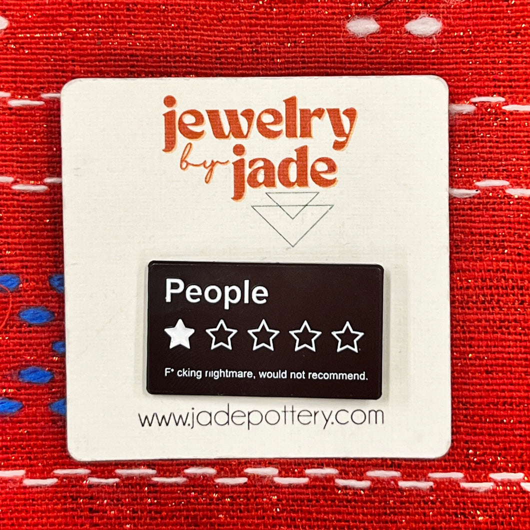 people 1 star sign funny enamel pin brooch