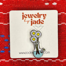 Load image into Gallery viewer, Bong flower vase funny retro style enamel pin 420 gift
