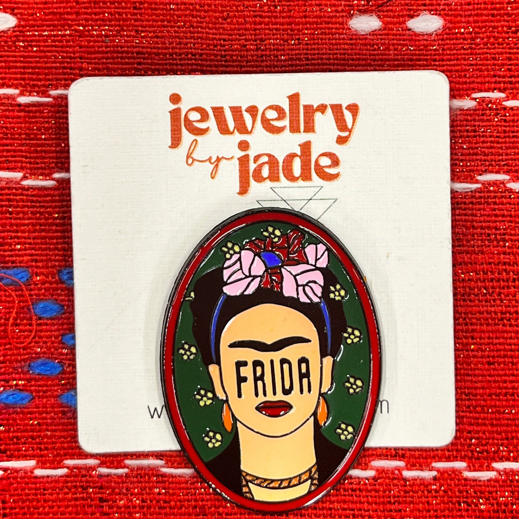 Funny artist enamel pins Frida, eraser I make mistakes, artist brush, gel pen pack, crafty bitch