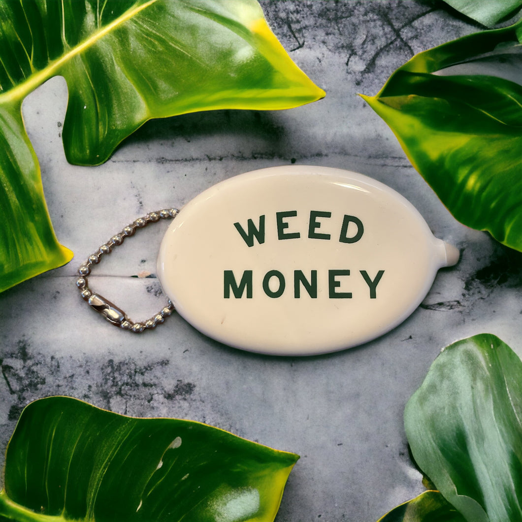 Retro Rubber Squeeze Coin Pouch - Weed money keychain