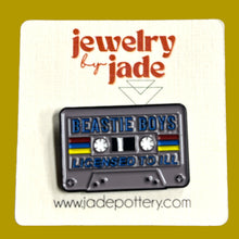 Load image into Gallery viewer, Beastie Boys / the Cure cassette tape mix tape 90&#39;s funny retro style enamel pin
