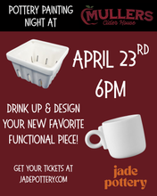 Load image into Gallery viewer, Pottery Painting Night at Muller's Cider House April 23 6pm
