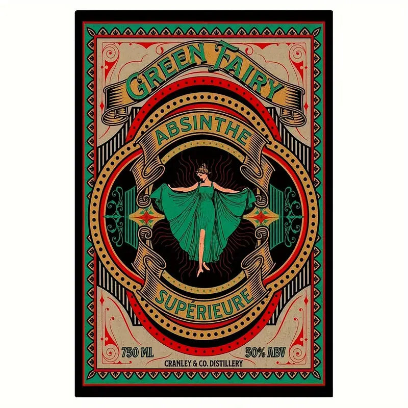 Green Fairy Absinthe Canvas Poster 12x16