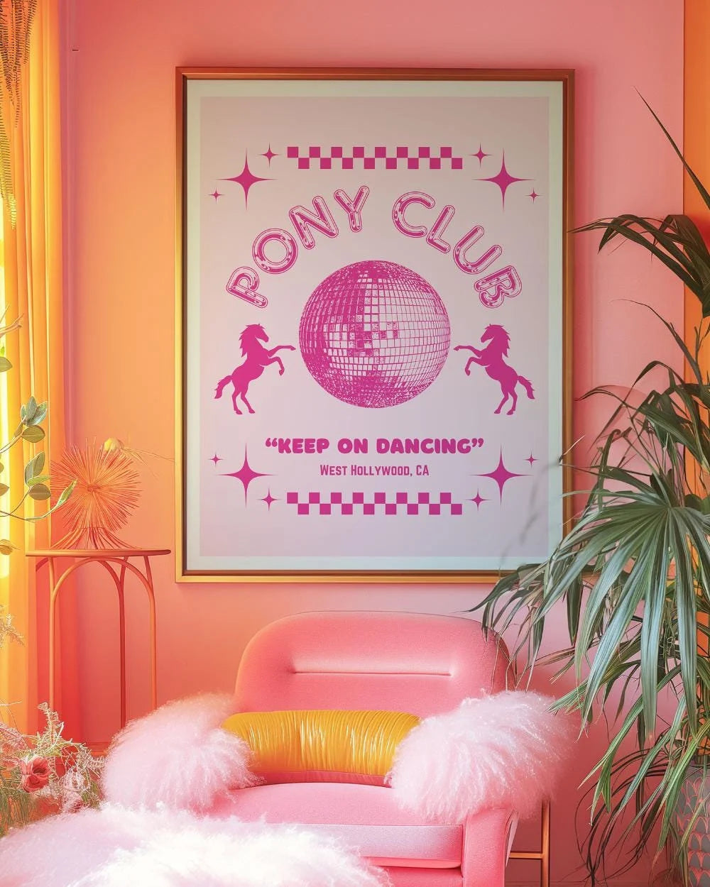 Pony Club Disco Canvas Poster 12x16