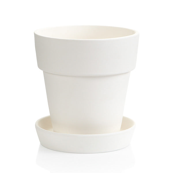 flower pot with dish med