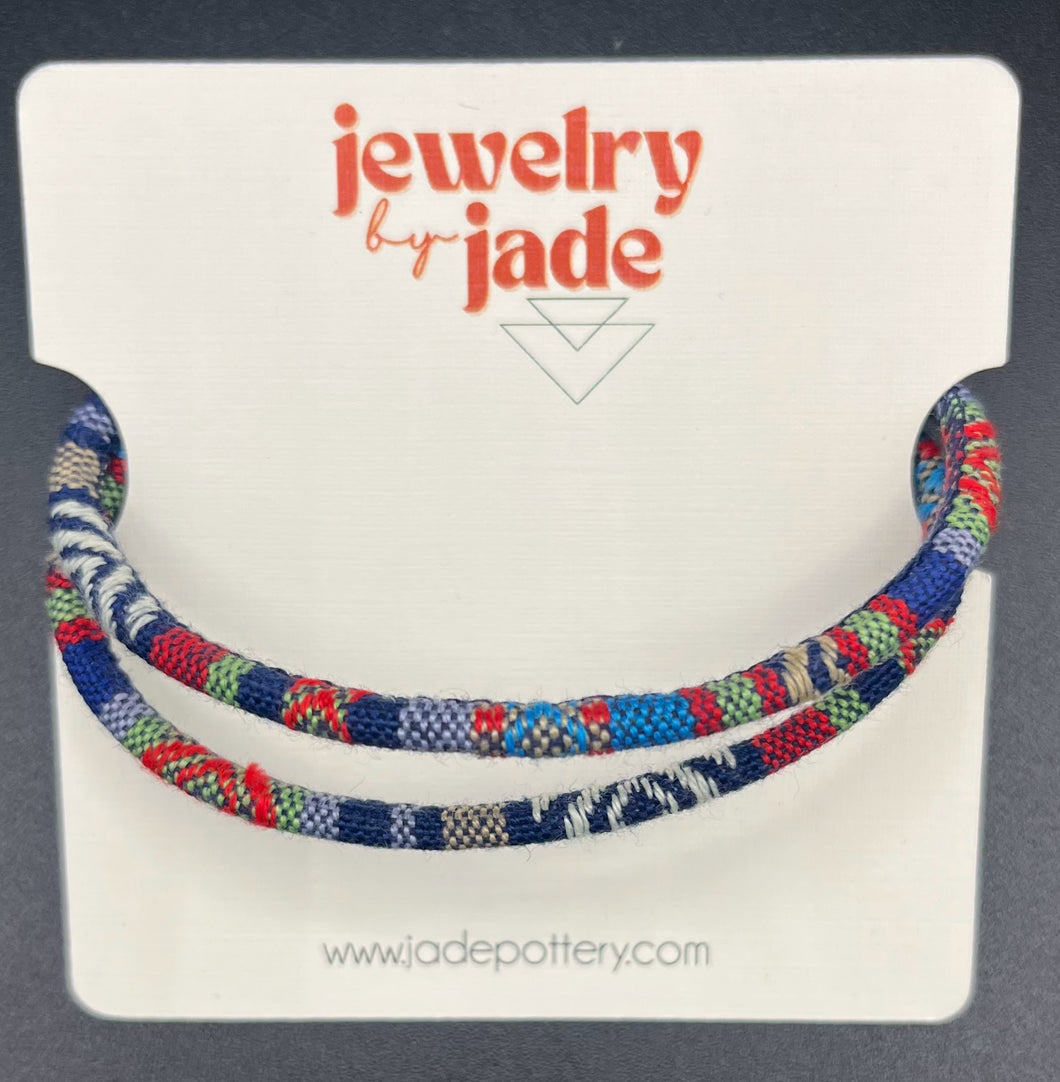 double wrap bracelet or choker necklace ethnic cotton cord